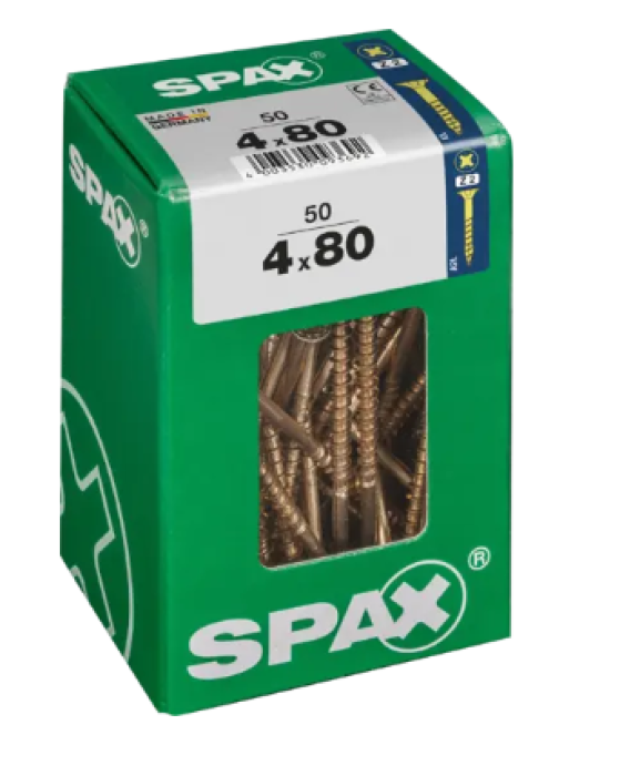 SPAX Universalschraube YELLOX 4x80 mm, 50 Stück, 4081020400807